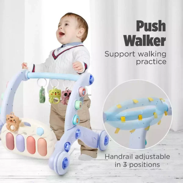 Sweet Cherry Baby Gym Play Mat & Baby Activity Center with Music and Light SC1166 Kiddie 3-In-1 Play Gym Walker