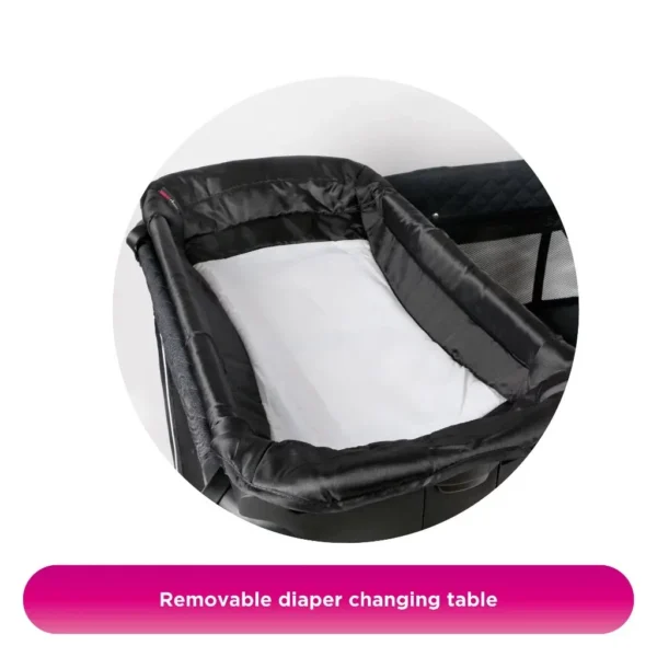 Sweet Cherry Luxury Playpen Crib NeroX Travel Cot with music toy bay, mosquitoes netting, diaper changing table (UP620)