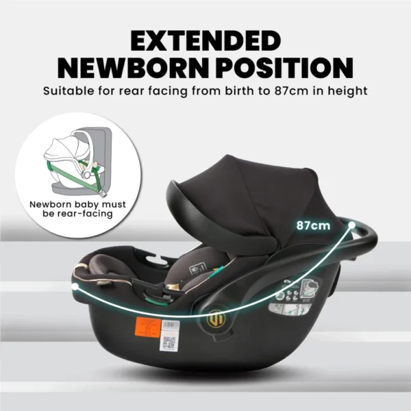 Sweet Cherry SCR Series ECE R129 Baby Car Seat AY329 SCR23 i-Size Carrier Infant Car Seat with Headrest Adjustment