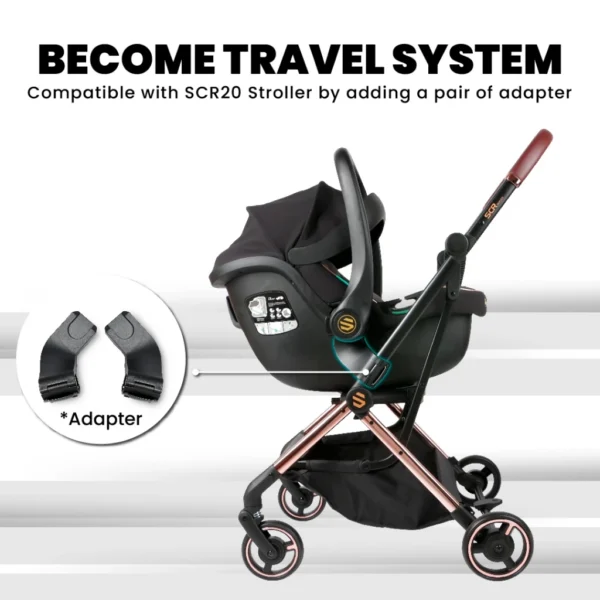 Sweet Cherry SCR Series ECE R129 Baby Car Seat AY329 SCR23 i-Size Carrier Infant Car Seat with Headrest Adjustment