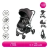 Sweet Cherry 3-in-1 Convertible Baby Stroller with Baby Carrier Car Seat GL600 Vetro S Travelling System