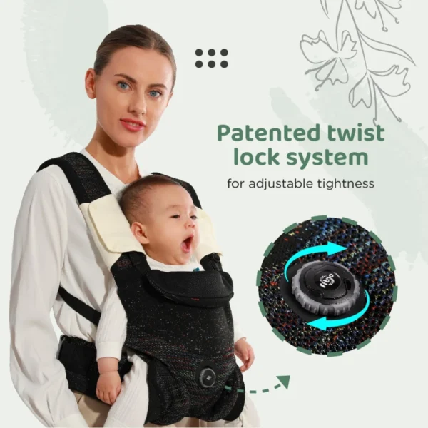 Sweet Cherry Bronx Baby Carrier With Special FLY Knitted Fabric & Patented Twist-Lock System (SC626)