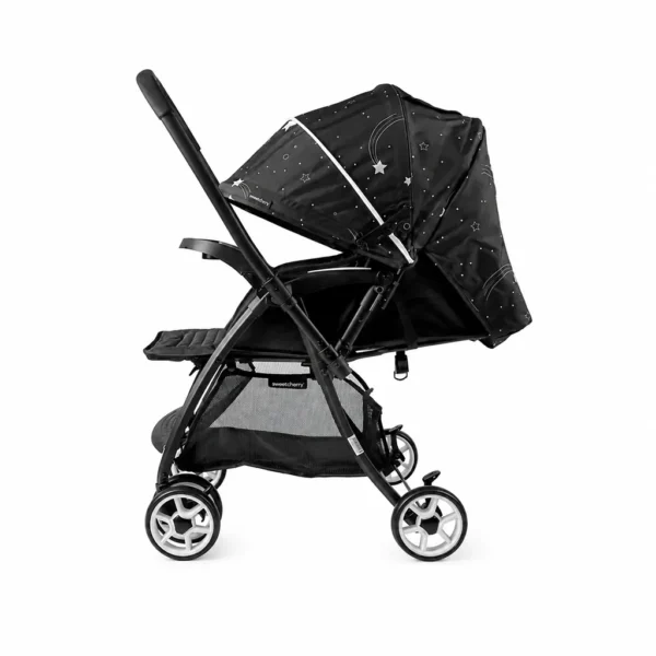 Sweet Cherry Easy & Quick Folding Baby Full-Size Stroller HP712 Morris 2 Way Facing Stroller with Full Coverage Canopy