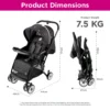 Sweet Cherry Easy & Quick Folding Baby Full-Size Stroller HP712 Morris 2 Way Facing Stroller with Full Coverage Canopy