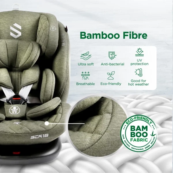 Sweet Cherry ISOFIX 360° Rotation Baby Car Seat Newborn to 12 years old Convertible ST3 SCR18 Car Seat Group 0+,1, 2, 3