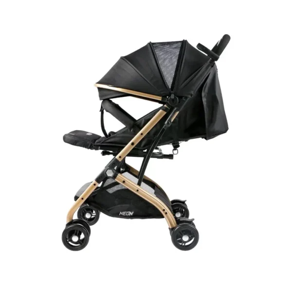 Sweet Cherry Luxury Gold Frame & Compact Folding Baby Stroller SC707 Neon Stroller with Pulling Rod Can Up To 22KG